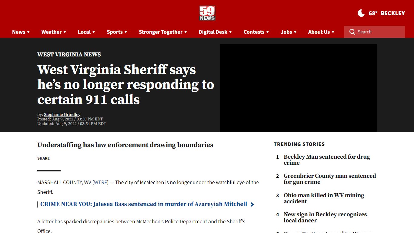 West Virginia Sheriff says he's no longer responding to certain 911 ...